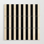 Black & White Stripe Wood Wall Art Gallery Image 1