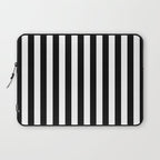 Black & White Stripe Laptop Sleeve Gallery Image 1
