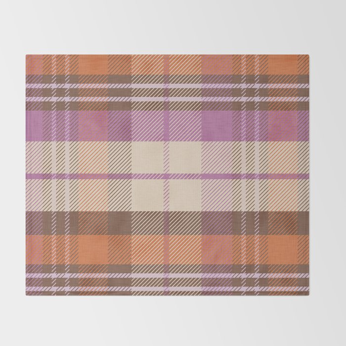 Cozy Twill Plaid - Fall Colors Throw Blanket Gallery Image 2