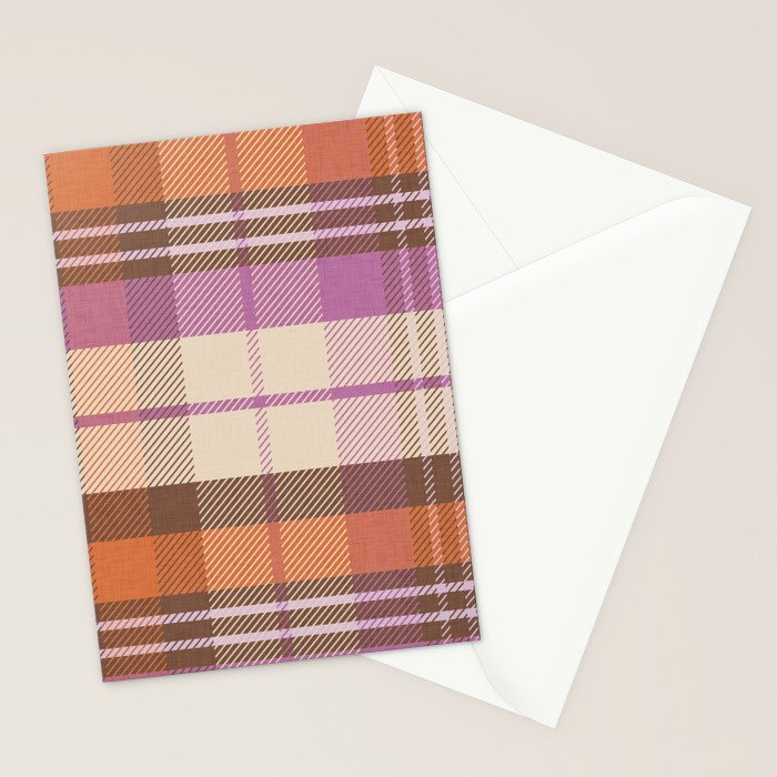 Cozy Twill Plaid - Fall Colors Stationery Card Gallery Image 2