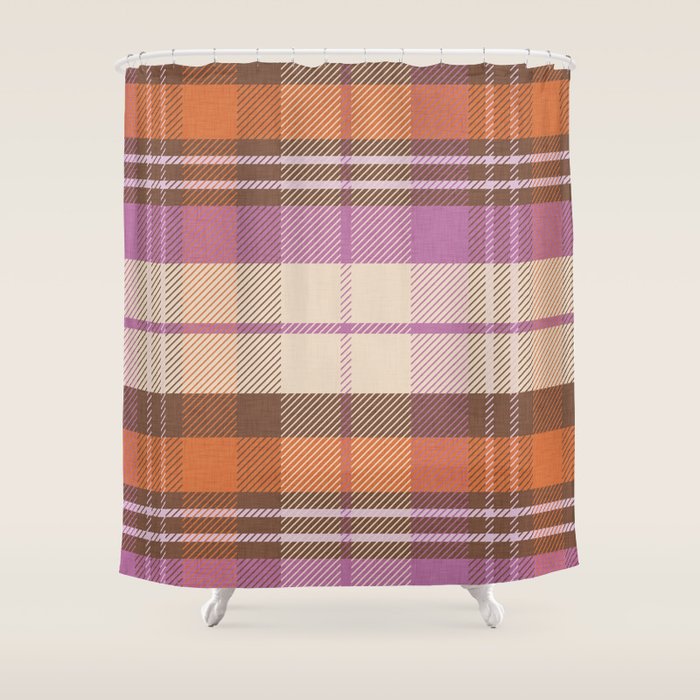 Cozy Twill Plaid - Fall Colors Shower Curtain Gallery Image 1
