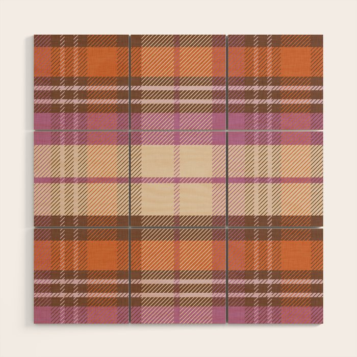Cozy Twill Plaid - Fall Colors Wood Wall Art Gallery Image 1