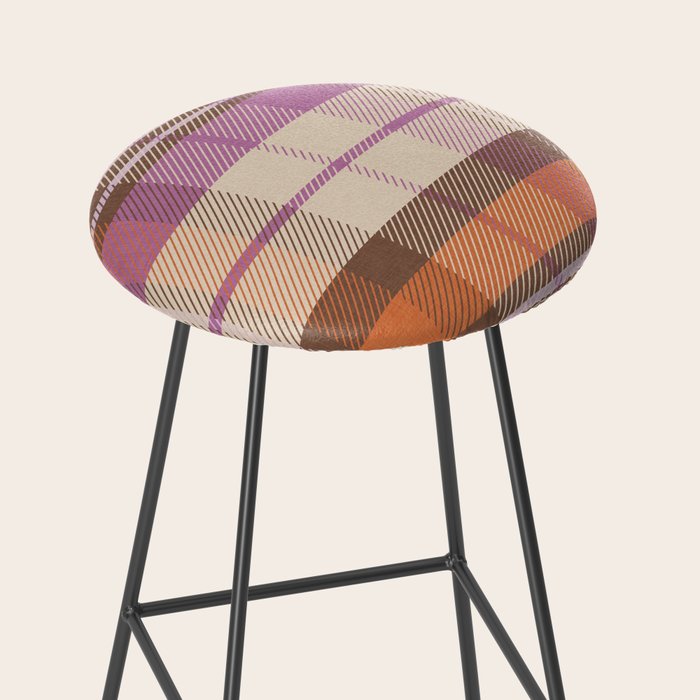 Cozy Twill Plaid - Fall Colors Stool Gallery Image 2