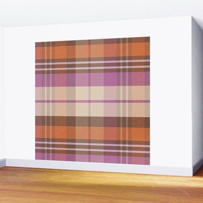 Cozy Twill Plaid - Fall Colors Wall Mural Gallery Image 2