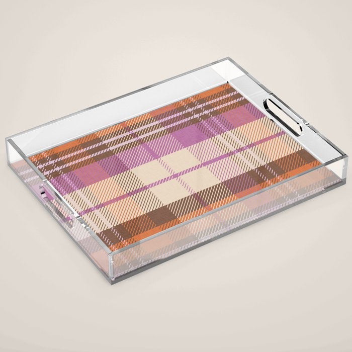 Cozy Twill Plaid - Fall Colors Acrylic Tray Gallery Image 1