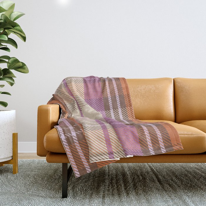 Cozy Twill Plaid - Fall Colors Throw Blanket Gallery Image 1