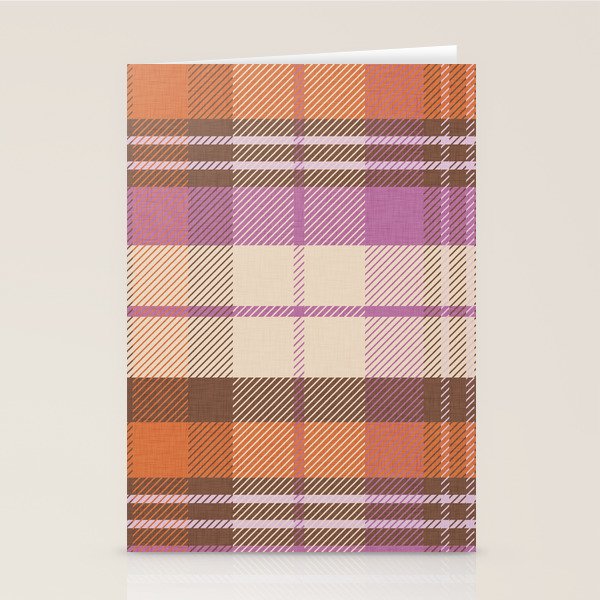 Cozy Twill Plaid - Fall Colors Stationery Card Gallery Image 2