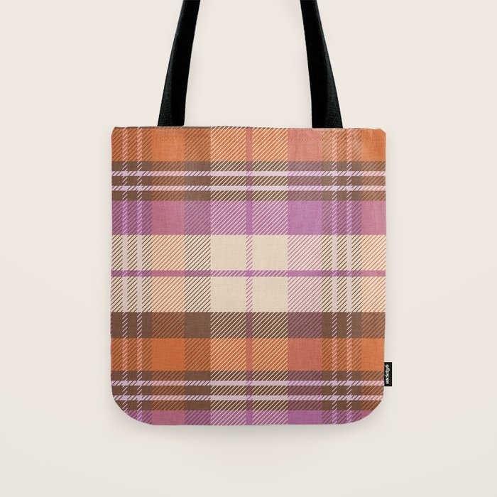 Cozy Twill Plaid - Fall Colors Tote Bag Gallery Image 1