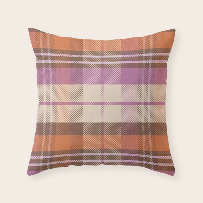 Cozy Twill Plaid - Fall Colors Throw Pillow Gallery Image 6
