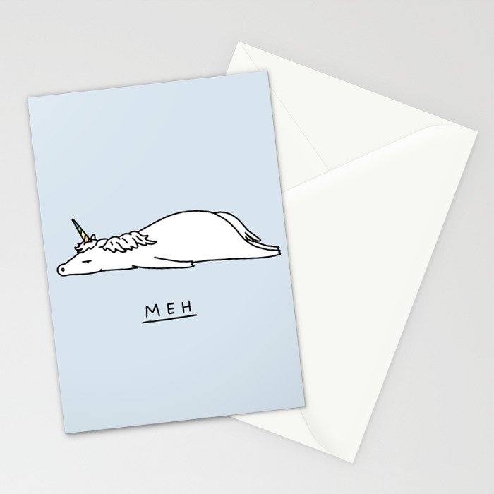 Meh Unicorn Stationery Card Gallery Image 2