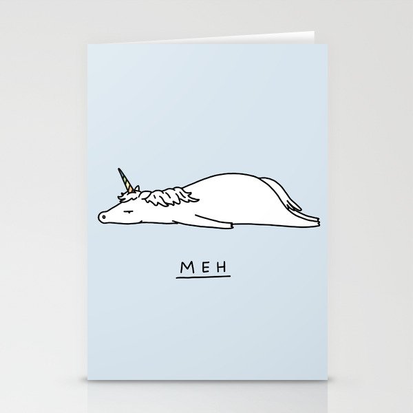 Meh Unicorn Stationery Card Gallery Image 2
