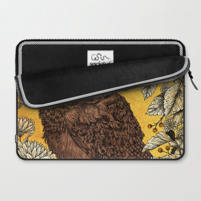 Tawny Owl Yellow Laptop Sleeve Gallery Image 2