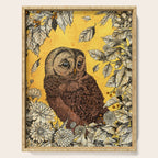 Tawny Owl Yellow Serving Tray Gallery Image 1