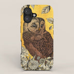 Tawny Owl Yellow iPhone Case Gallery Image 1
