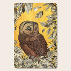 Tawny Owl Yellow Cutting Board Gallery Image 1