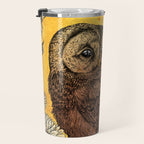 Tawny Owl Yellow Travel Mug Gallery Image 3