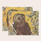 Tawny Owl Yellow Placemat Gallery Image 1