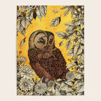 Tawny Owl Yellow Poster Gallery Image 4