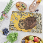 Tawny Owl Yellow Cutting Board Gallery Image 2