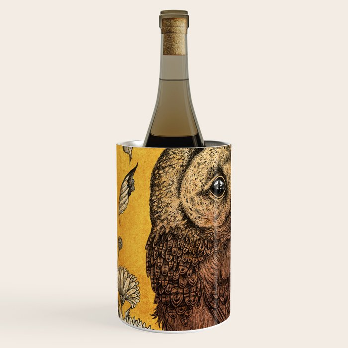 Tawny Owl Yellow Wine Chiller Gallery Image 2