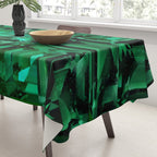 CLUSTERED FACETED EMERALD GREEN MAY GEMSTONES Tablecloth Gallery Image 3