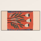Terracotta Poppy Pod Folk Art Desk Mat Gallery Image 3