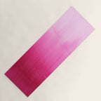 Modern fuchsia watercolor paint brushtrokes Yoga Mat Gallery Image 1