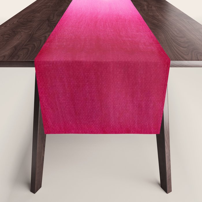 Modern fuchsia watercolor paint brushtrokes Table Runner Gallery Image 1
