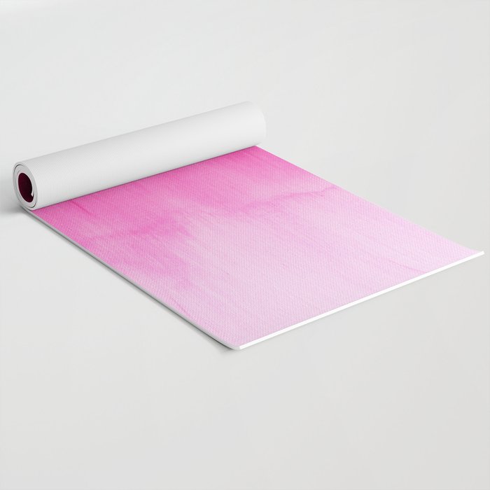 Modern fuchsia watercolor paint brushtrokes Yoga Mat Gallery Image 2