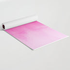 Modern fuchsia watercolor paint brushtrokes Yoga Mat Gallery Image 2