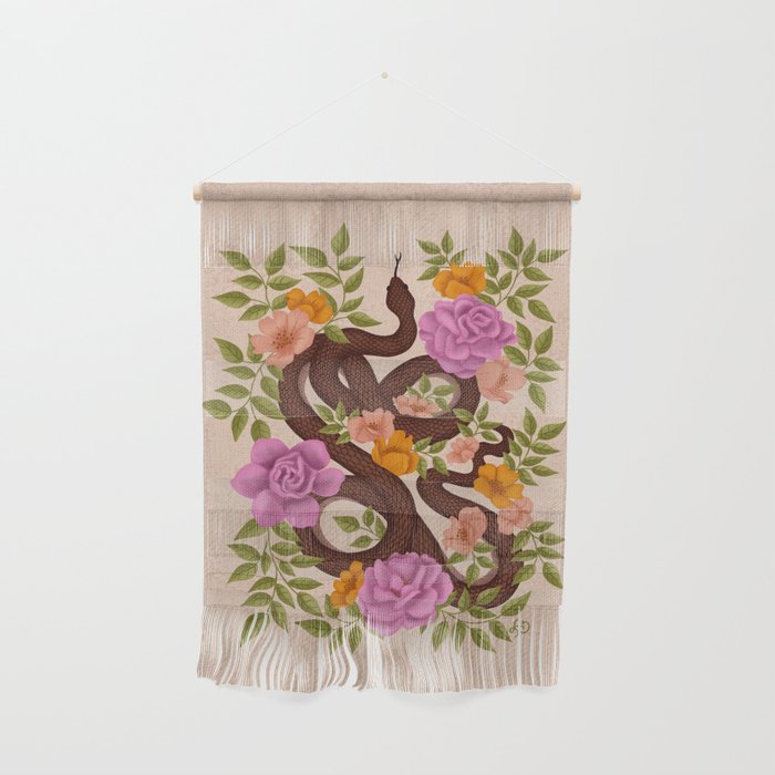 Year of the Snake-Garden Serpent in Bloom Wall Hanging Gallery Image 1