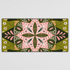 Sprouting Mandala - Sage & Pink Desk Mat Gallery Image 3