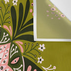 Sprouting Mandala - Sage & Pink Wall Tapestry Gallery Image 3
