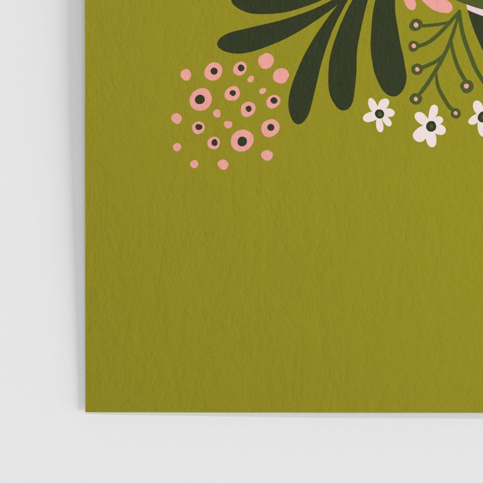 Sprouting Mandala - Sage & Pink Poster Gallery Image 3