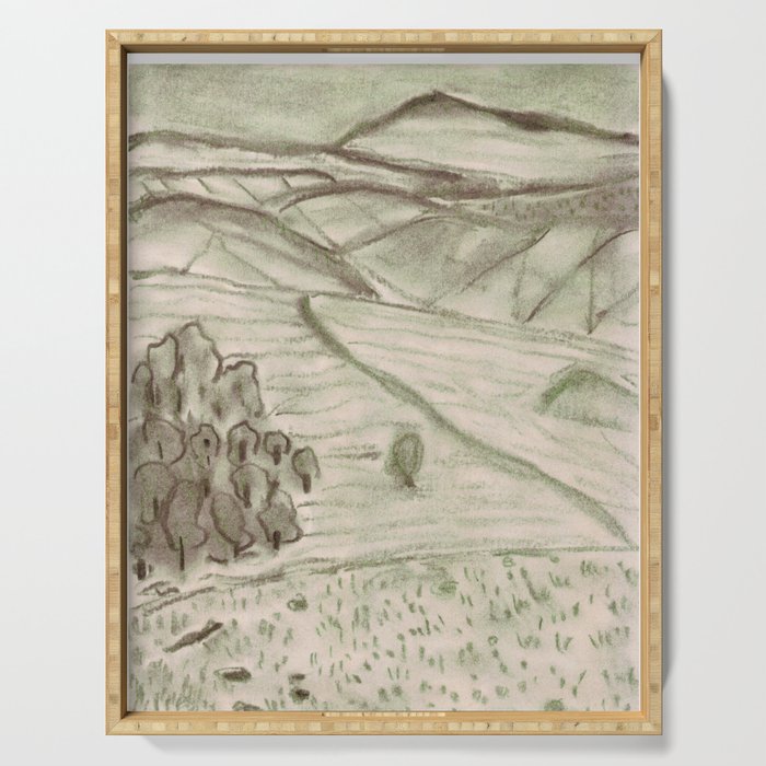 Charcoal Landscape Serving Tray Gallery Image 1