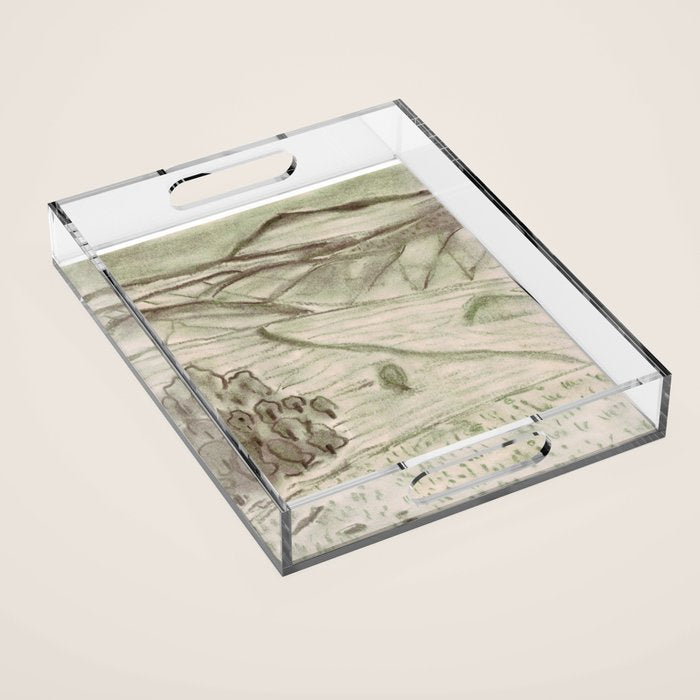 Charcoal Landscape Acrylic Tray Gallery Image 1