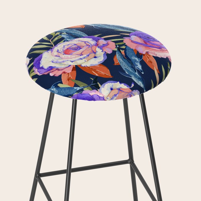 Dark landscape dolphins in the roses Stool Gallery Image 2