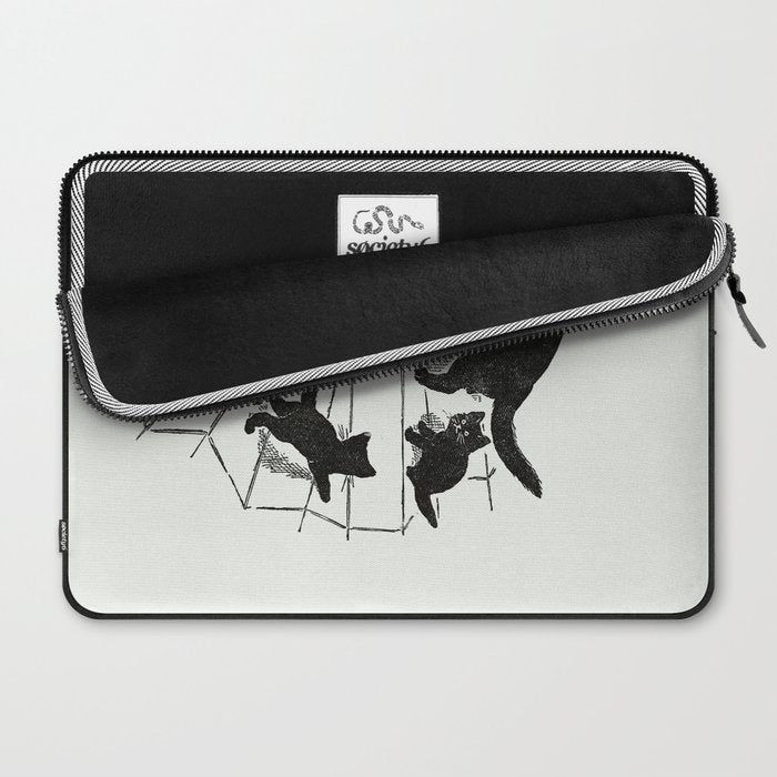Cat With Kitten On Stairs Laptop Sleeve Gallery Image 2