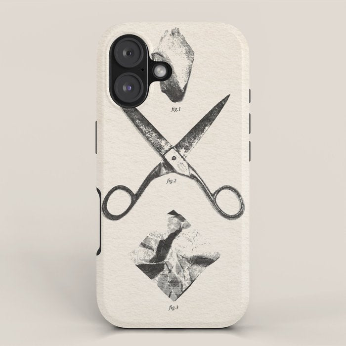 PLAY / Rock Scissors Paper - vintage iPhone Case Gallery Image 1