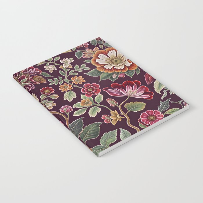 Casbah Magenta Burgundy Floral Notebook Gallery Image 1