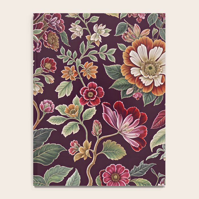 Casbah Magenta Burgundy Floral Notebook Gallery Image 4