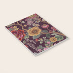 Casbah Magenta Burgundy Floral Notebook Gallery Image 3
