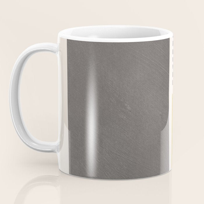 Mustard Gray and Black Lines Coffee Mug Gallery Image 3