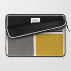 Mustard Gray and Black Lines Laptop Sleeve Gallery Image 2