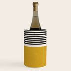 Mustard Gray and Black Lines Wine Chiller Gallery Image 3