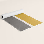 Mustard Gray and Black Lines Yoga Mat Gallery Image 2