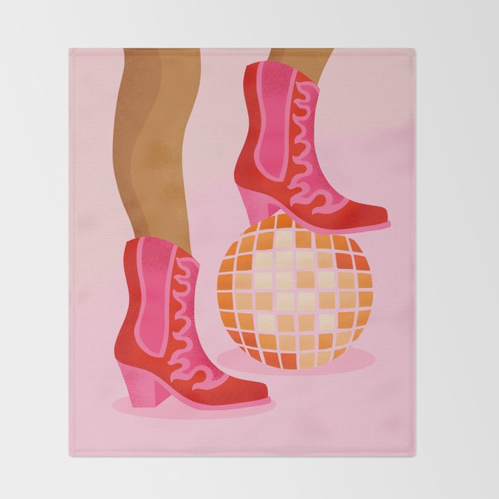 Disco Cowgirl Throw Blanket Gallery Image 2