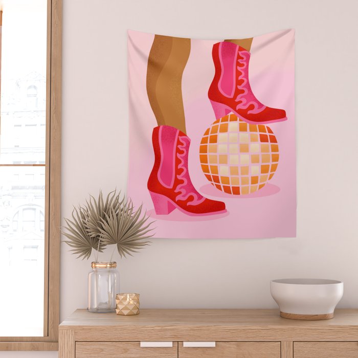 Disco Cowgirl Wall Tapestry Gallery Image 2