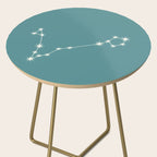 Pisces Zodiac Star Constellation Line Art Teal Side Table Gallery Image 2