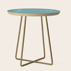 Pisces Zodiac Star Constellation Line Art Teal Side Table Gallery Image 1